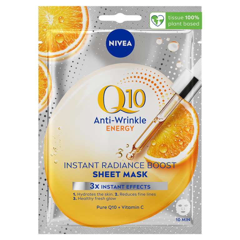 NIVEA Q10 + C Power Anti-Wrinkle + Energy Sheet Mask (1 Piece)