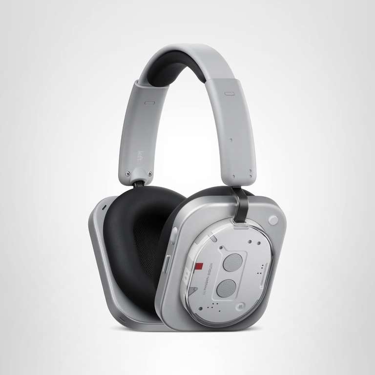 Nothing Headphone (1) Over-Ear Headphones with ANC, Up To 80h Battery Life, Hi-Res, Waterproof - Black / White