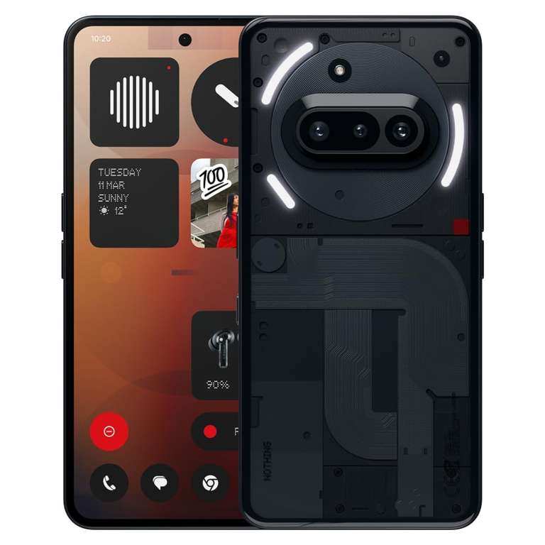 Nothing Phone (3a) 128 GB - mobile phone with 32 MP front camera, 30x ultra zoom, 50W fast charging