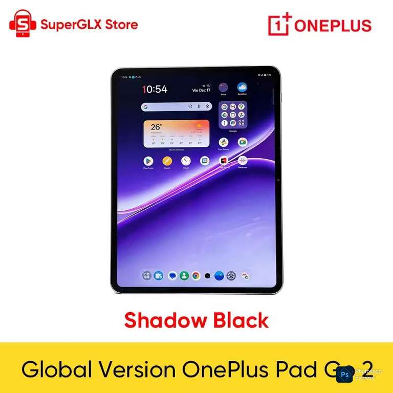 OnePlus Pad Go 2 Global Version 5G 8gb/256gb Shadow Black - Sold by SuperGLX Store