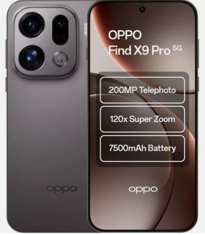 Refurbished OPPO Find X9 - 512 GB, Titanium Grey - REFURB-B @ Currys