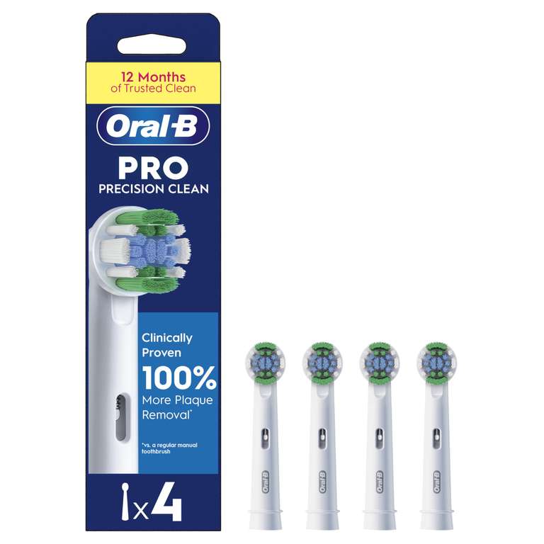 Oral-B Pro Precision Clean Electric Toothbrush Head, Pack of 4