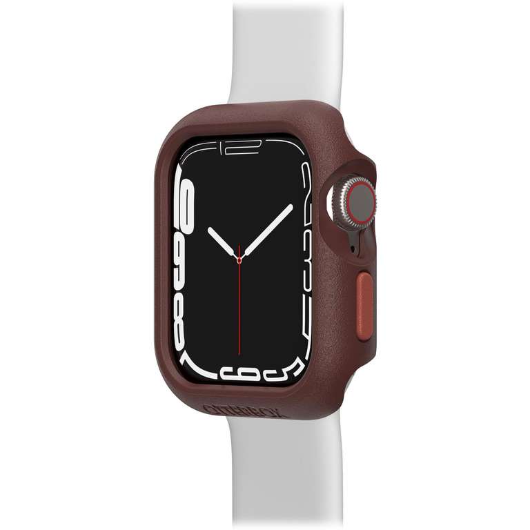 OtterBox All-Day Case for Apple Watch Series 9/8/7-41mm, Shockproof, Drop-proof, Guards Display & Edges || Brown/Red