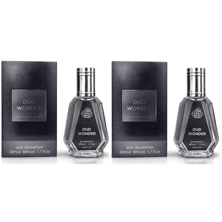 Oud Wonder 100ml Eau De Parfum By Fragrance World (50ml x 2)