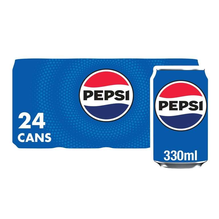 Pepsi Regular Cola, 24 x 330ml Cans