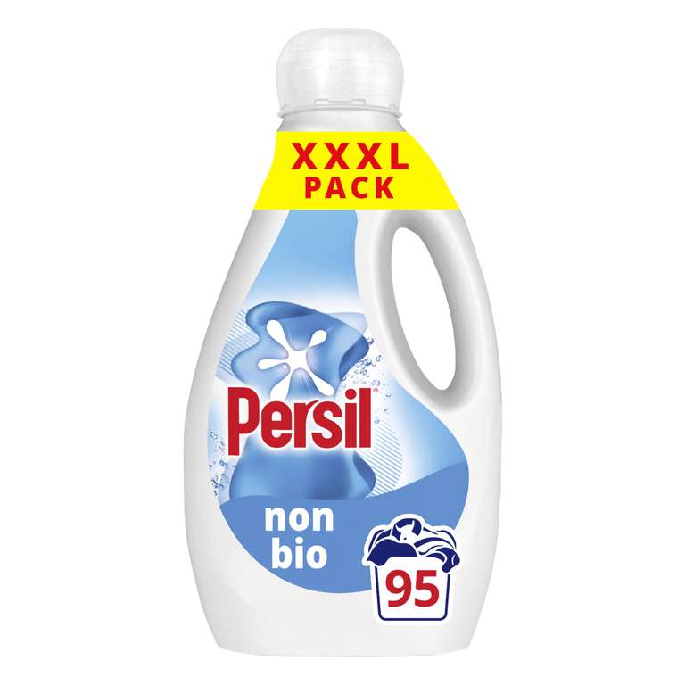 Persil Non Bio Laundry Washing Liquid Detergent 95 Washes (Min Spend Required) - Sold by Iceland