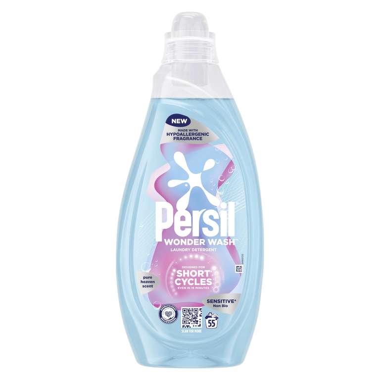 Persil Wonder Wash Sensitive 837 ml Non Bio Liquid Detergent with a Pure Heaven Scent (31 Washes) (Pack of 2) £7.18 S&S