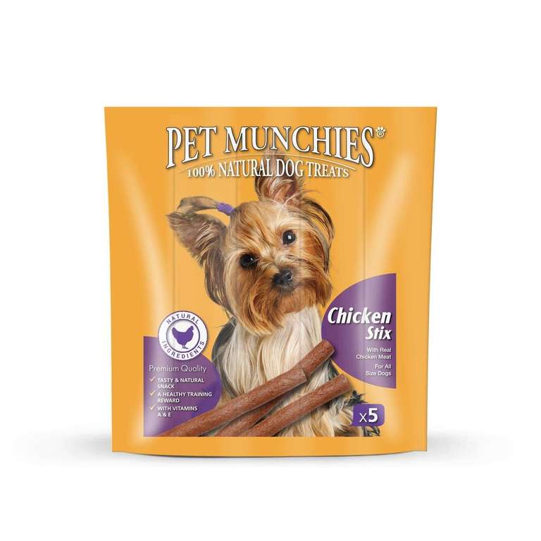 Pet Munchies Chicken Stix Dog Treats, Healthy Training Treats Made With Natural Ingredients 3 for £1.49