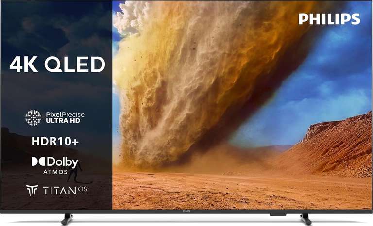 Philips 50PUS7800 50" QLED 4K Smart TV with Pixel Precise, Ultra HD, Titan OS & Dolby Atmos Sound