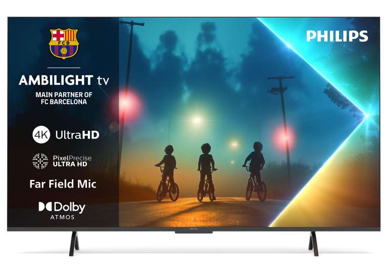 Philips Ambilight 55PUS8200 4K LED Smart TV - 55 Inch Display with Pixel Precise, Ultra HD, Titan OS Platform and Dolby Atmos Sound