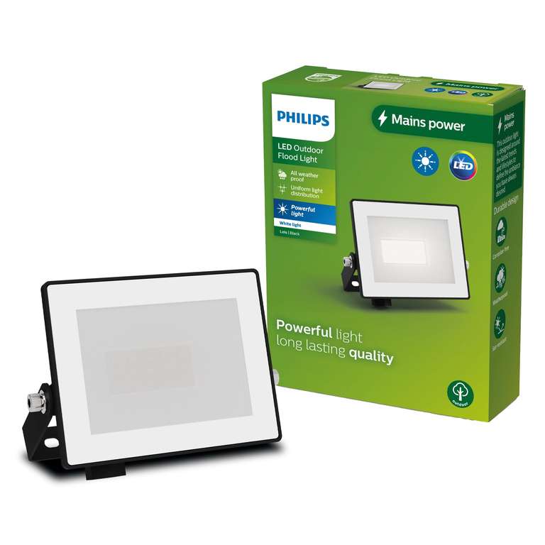 PHILIPS Floodlight, 10 W, White Light