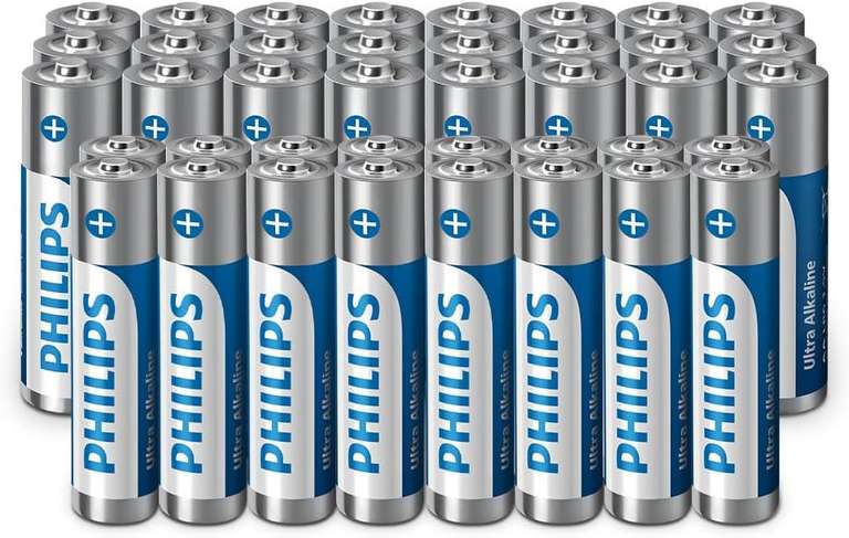 Philips Ultra Alkaline AA/AAA Batteries Combo - Versatile for All Devices, Pack of 40