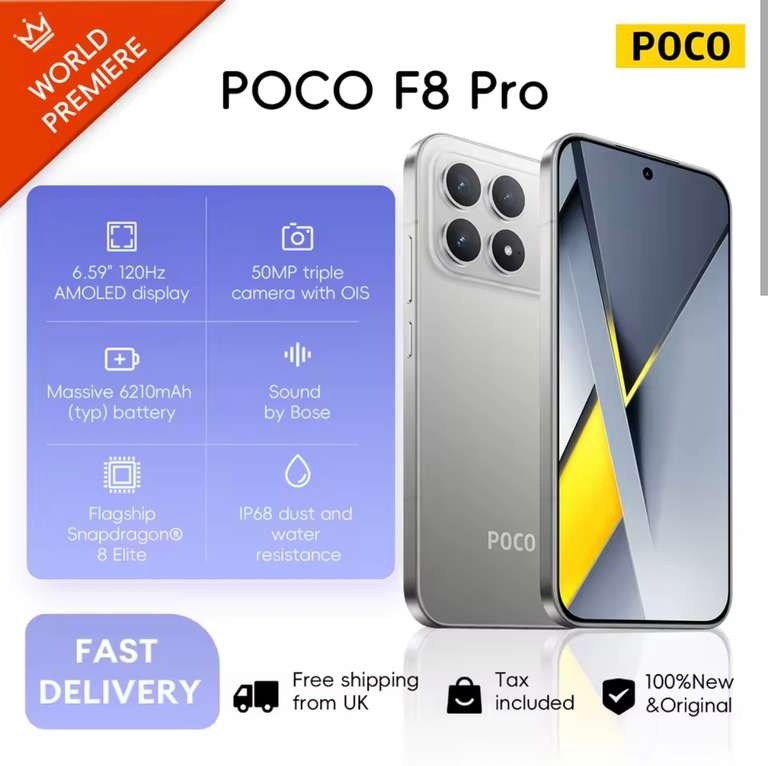 POCO F8 Pro 5G 12+512GB Dual eSIM - with code - Xiaomi Tech World Store