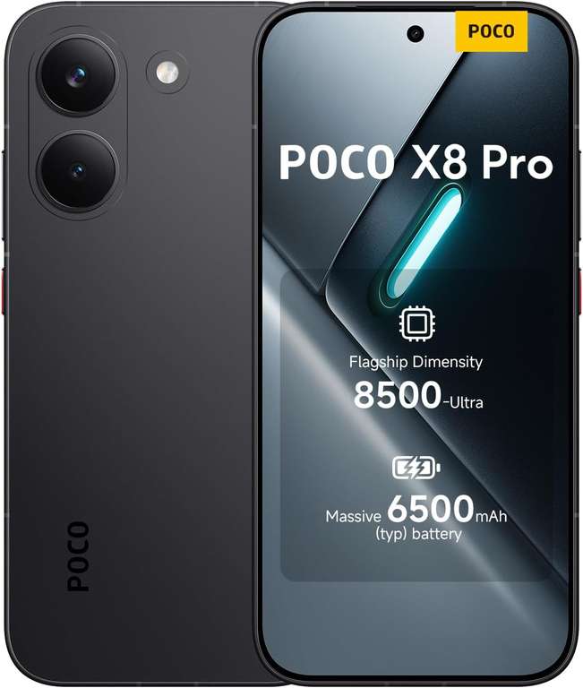 POCO X8 Pro Global Version 5G Smartphone 8500-Ultra 6.59" AMOLED 50MP 12GB+512GB with store coupon. Sold by POCO Flagship Store