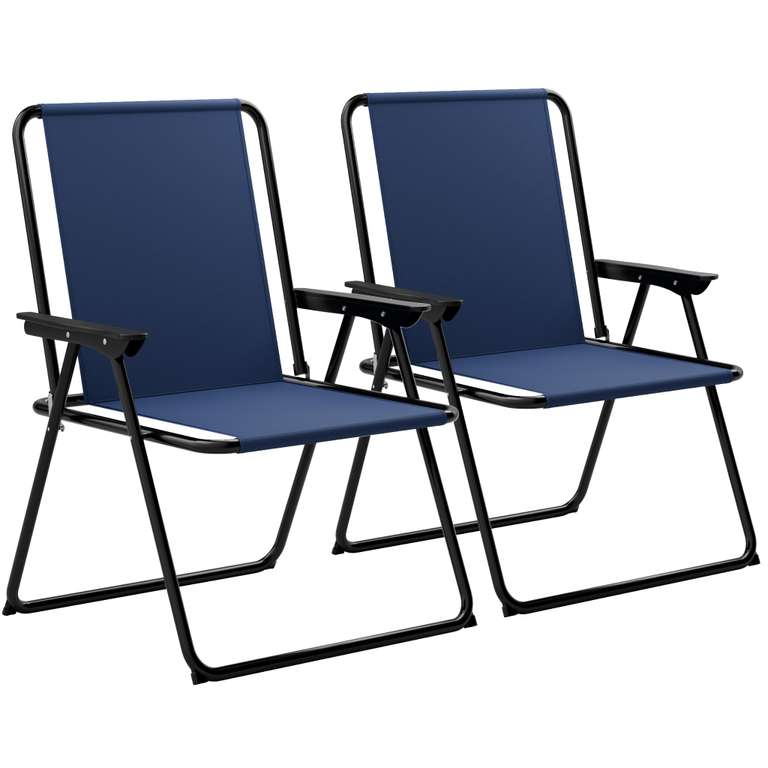 Portable Folding Outdoor Chairs - Pack of 2