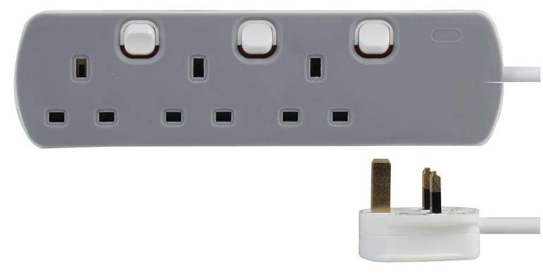 pro elec 3 Socket 5m Switched Extension Lead