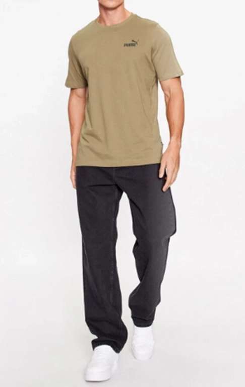 Puma Men's Ess Small Logo Tee T-Shirt, Beige, Size 3XL - Sold by Scope