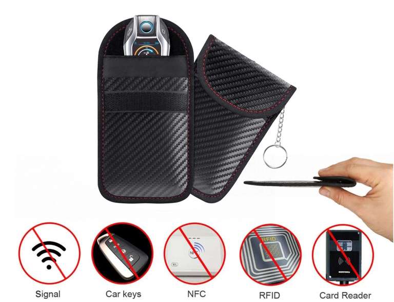 RFID Blocking Car Key Faraday Pouch - 2 Pack - New - With Code - Sold by Automotive-Outlet (UK Mainland)