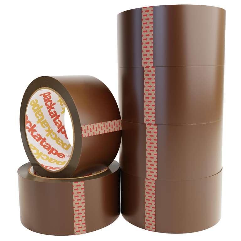Rolls Per Pack 48MM x 66M Brown Packaging Tape for Parcels and Boxes. This 6 rolls pack of Heavy Duty Brown Packing Tape
