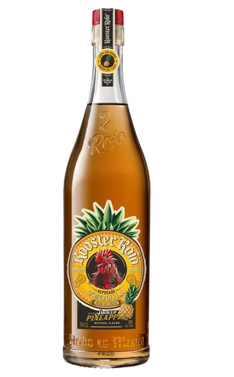 Rooster Rojo Smoked Pineapple Reposado Tequila - 100% Weber Blue Agave 70cl 38%abv