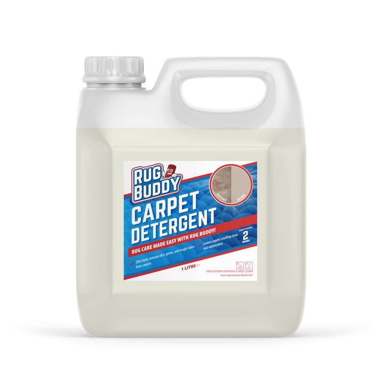 Rug Buddy Carpet Detergent - Upholstery Shampoo Cleaner Solution Stain Remover - 1 Litre (£5.89 S&S)