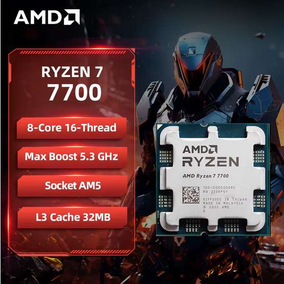 Ryzen 7 7700 Processor ( 8C / 16T / Zen4 / DDR5 / PCI-e 5.0 ) w/code @ Binary Tech Store
