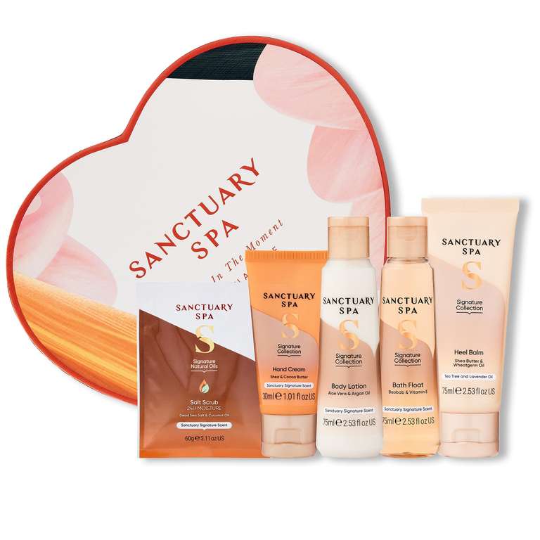 Sanctuary Spa Lost In The Moment Gift Set, Vegan - 5 Item Bath & Skin Care Set