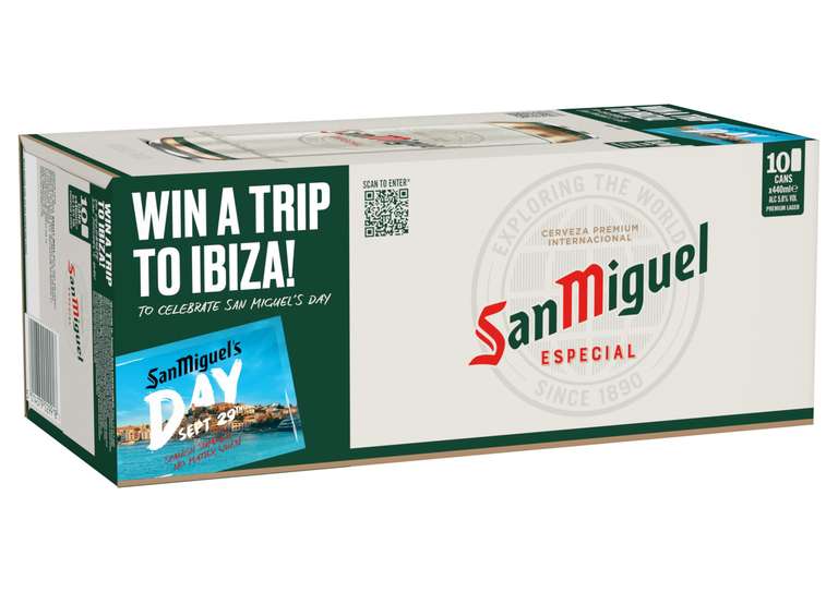 San Miguel Especial Premium Lager Beer, 10 x 440ml cans - 3 for £30