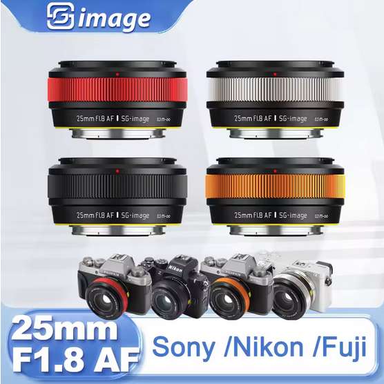 SG image 25mm F1.8 AF Lens ( APS-C / Nikon Z / Sony E-Mount / Fuji X-Mount ) w/code + cashback@Photography Accessories Selection Store