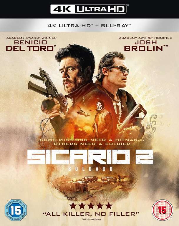 Sicario 2 - Soldado 4K UHD + Blu Ray UK Release - With Code - Sold by Media Vault