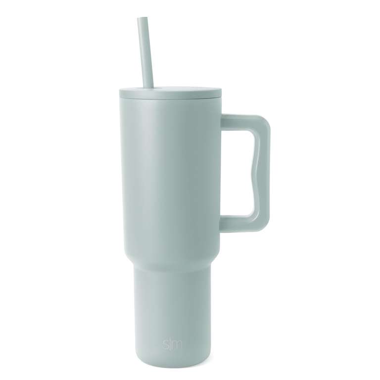 Simple Modern Tumbler 40 oz with Handle and Straw - Insulated Stainless Steel Water Bottle Iced Coffee Cup Travel Mug - 1180ml