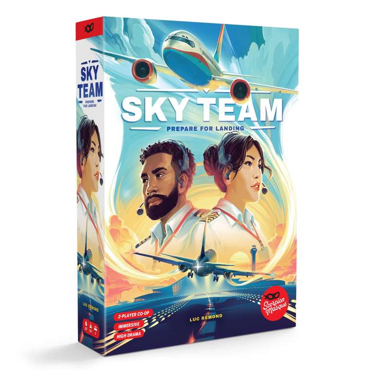 Sky Team Board Game - Become pilot and co-pilot as you work together to land your jet