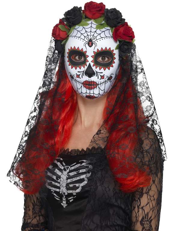 Smiffys 44639 Day of the Dead Senorita Mask