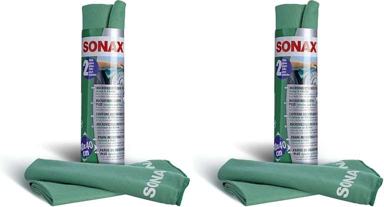 SONAX Microfibre Cloths Plus Inner + Disc (Pack of 4)