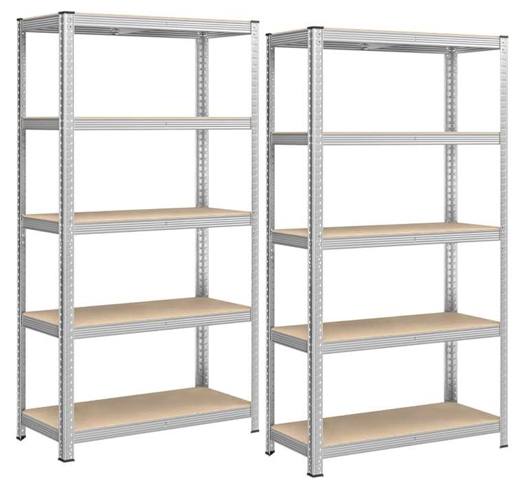 SONGMICS 2 x 5-Tier Heavy-Duty Shelving Units - 1.8m