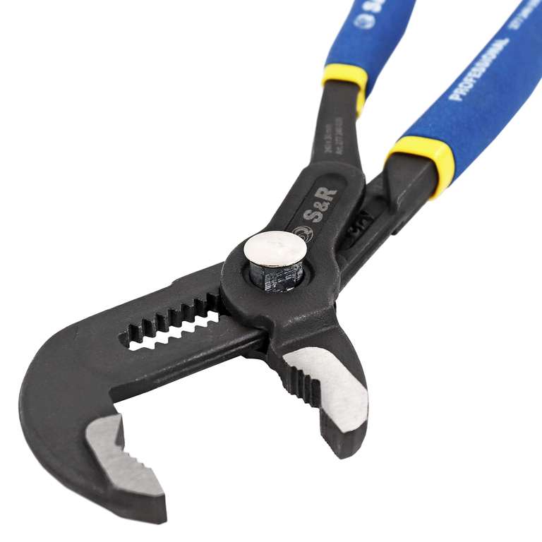 S&R Water Pump Pliers, Groove Joint Pliers with Quick Adjustment Mechanism 300 x 40 mm, CR-V - Sold by Werkzeugbar FBA