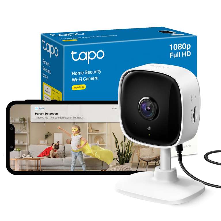 Tapo Wi-Fi Baby Monitor Smart Camera, Indoor CCTV, Works with Alexa & Google Home,1080p, 2-Way Audio,Night Vision