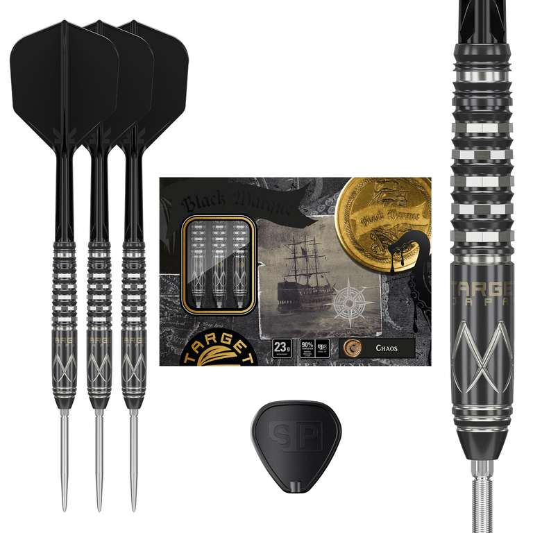 Target Japan Black Marque Chaos 90% Swiss Point Darts - Sold by Target Darts / FBA