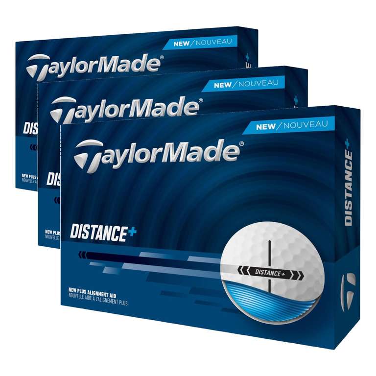 TaylorMade Distance+ Golf Balls - 3 Pack
