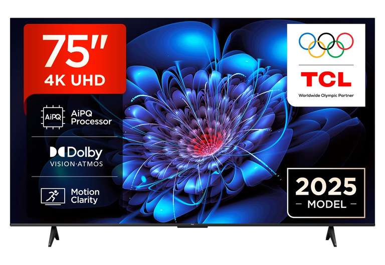 TCL 75P6K-UK 75" 4K Ultra HD Smart TV | Google TV | Chromecast built-in