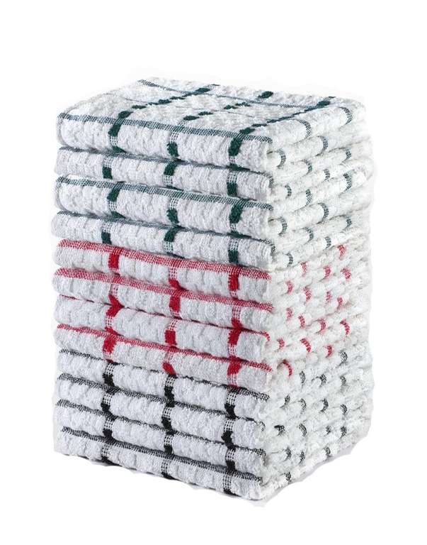Tea Towels Extra Large 70 X 40 cm Set - Assorted Colours (Pack of 9) - Sold by DreamNights / FBA