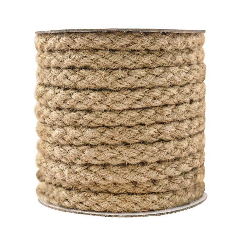 tenn well 11mm Thick Jute Rope, 25 Feet Braided Garden Rope Strong Jute Twine - Sold by T&H Store/FBA