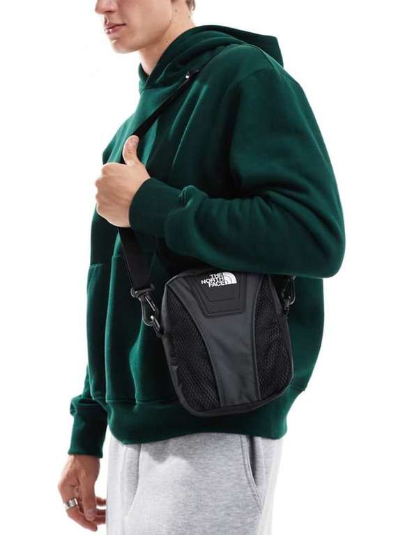 The North Face Y2K cross body bag in black and grey w/code