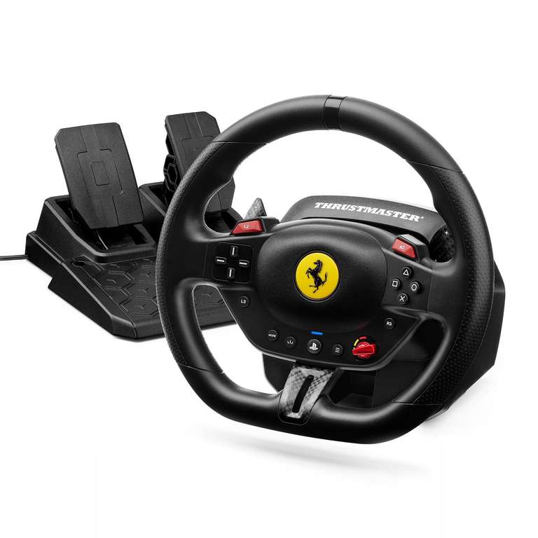 Thrustmaster T98 Ferrari 296 GTB Racing Wheel & Pedals – Official Ferrari Licensed Wheel for PS5, PS4 & PC – Bungee Cord Technology