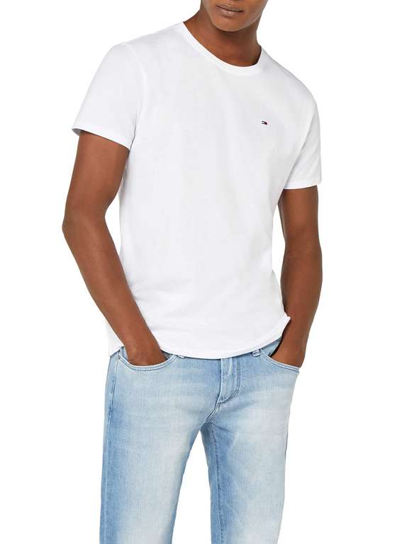 Tommy Jeans Men's TJM Original Slim Fit Short Sleeve T-Shirt White