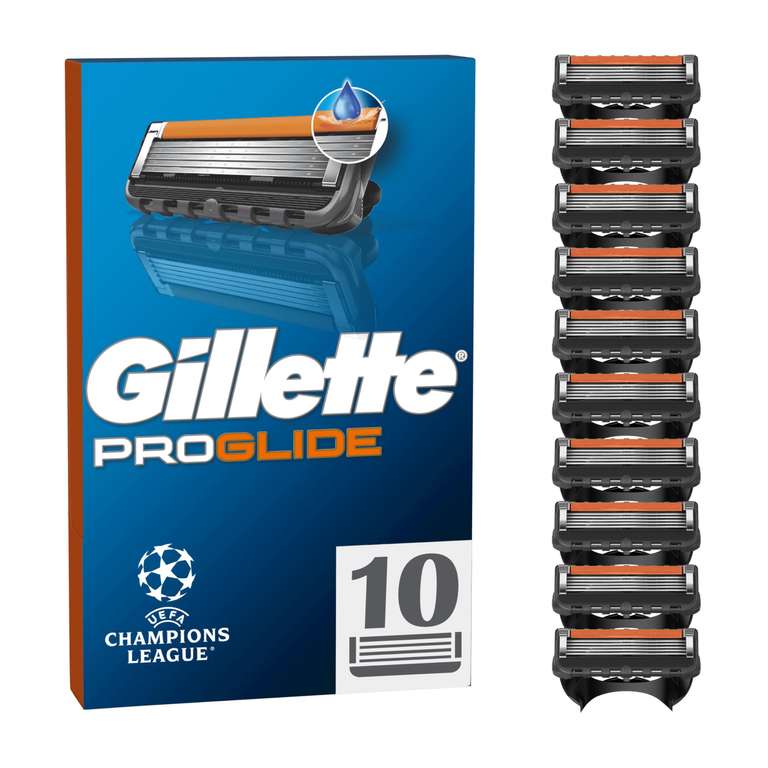 UEFA Champions League Special Edition Gillette ProGlide Razor Refills for Men 3 X 10 (30 in total) - S&S £31.95