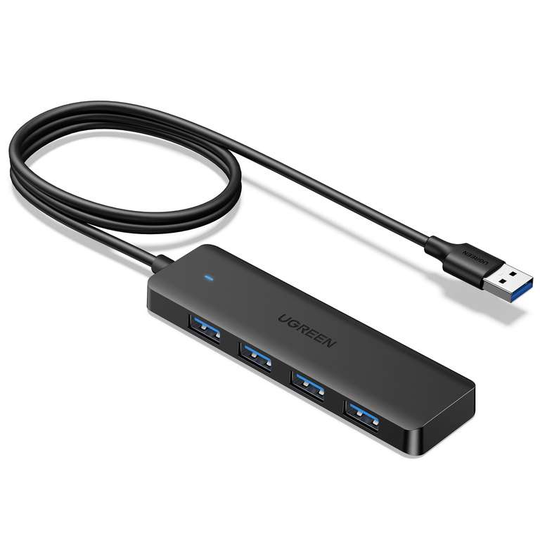 UGREEN USB Hub 3.0 with 100CM Extended Cable, USB Splitter 5Gbps Port*4, Slim USB Adapter (Prime Exclusive) - By UGREEN GROUP LIMITED UK FBA
