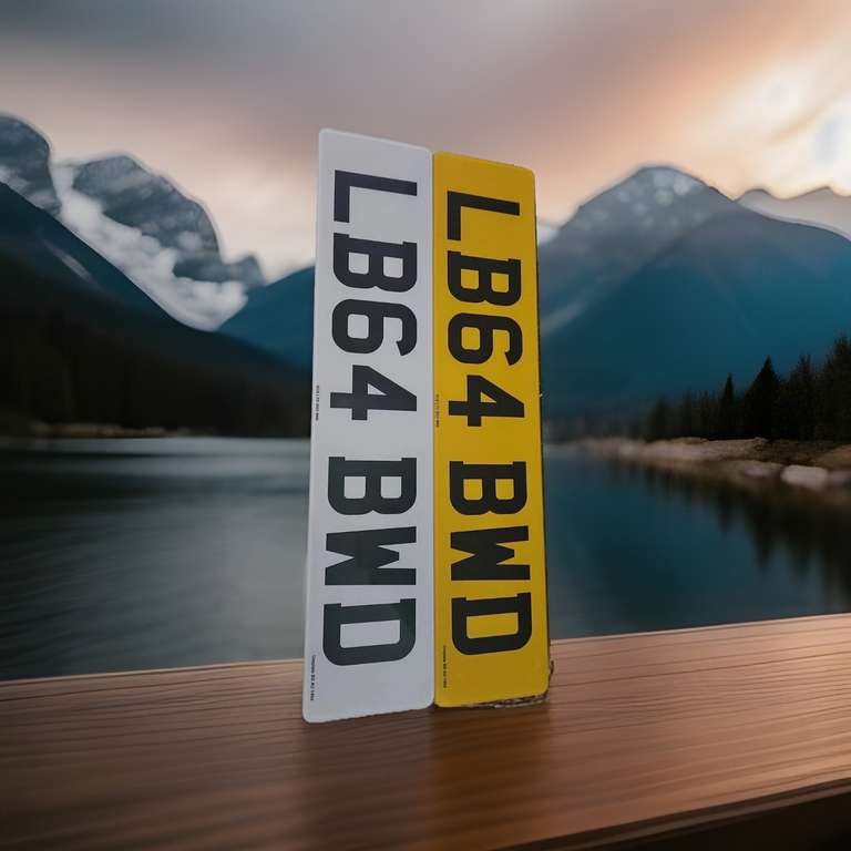 UK Standard Number Plates Set | 100% MOT & Road Legal | Sold by VCS Number Plates