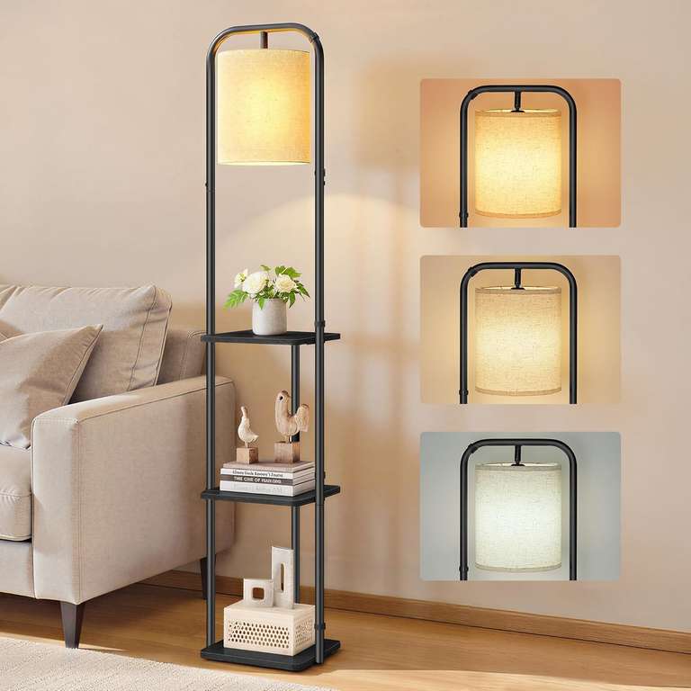 Vasagle Floor Lamp with 3 Shelves - Sold & Dispatched by Songmics Home UK