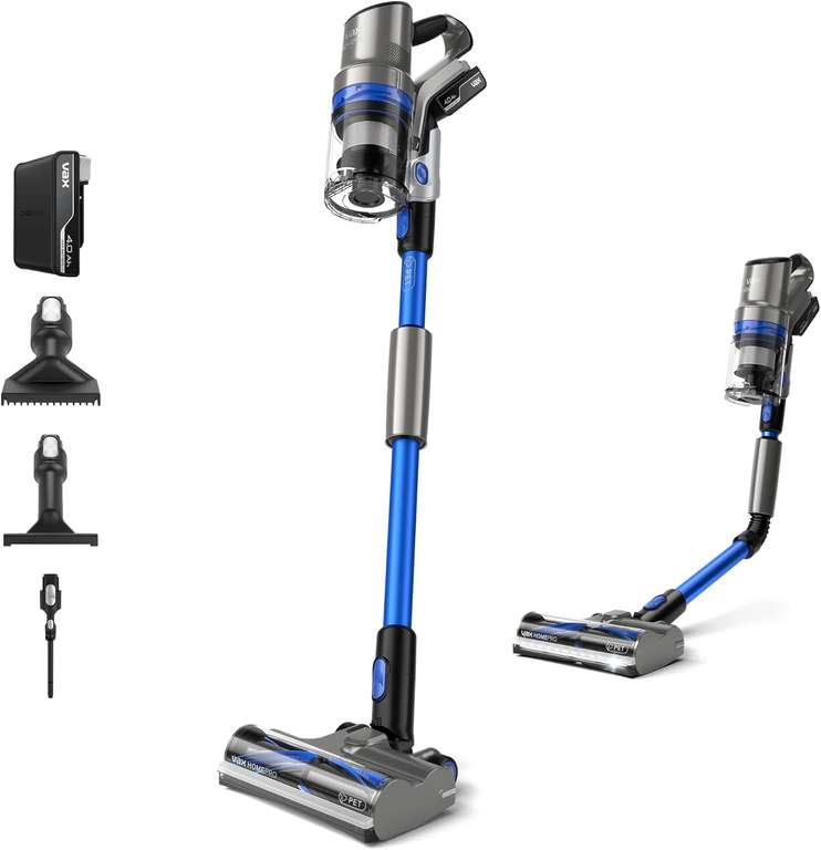 Vax HomePro Pet Cordless Stick Vacuum Cleaner, HairWrap Resist, FlexiClean Pole, Easy Empty Bin, Pet, Stair and Crevice Tools Included,